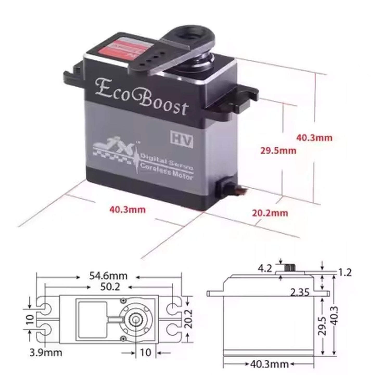 1/8-1/7 EcoBoost Servo 6322HV 21Kg HighTorque