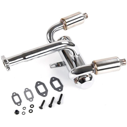 Double Exhaust Pipe With Metal bumper 1/5 Baja 5B 5T 5SC