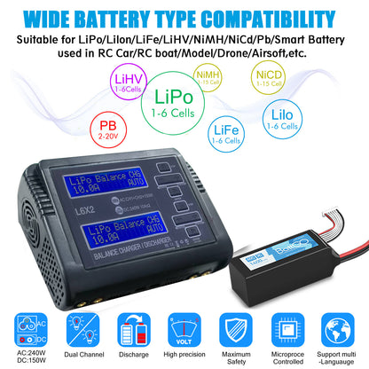 C240 LIPO Battery Charger L6X2