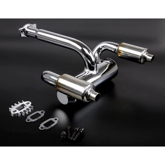 Double Exhaust Pipe With Metal bumper 1/5 Baja 5B 5T 5SC
